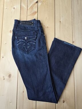 Rock Revival Debbie Bootcut Denim Blue Jeans Womens 27X32